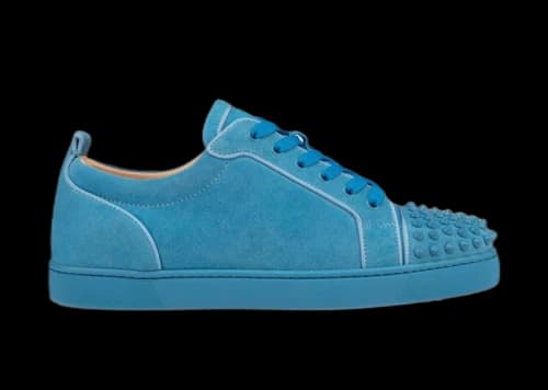 Christian Louboutin Louis Junior Spikes Orlato Flat Panorama Blue