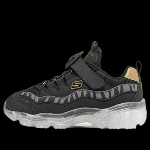 (GS) Skechers Ice D'lites 'Black Gold'
