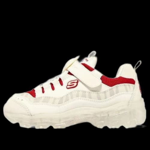 (GS) Skechers Ice D'lites 'Cream White Red'