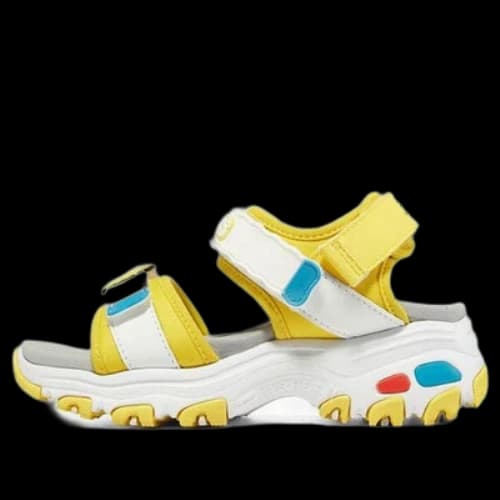 (GS) Skechers D'Lites 'White Yellow Grey'