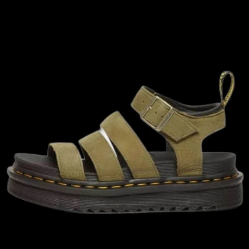 Dr. Martens Blaire Tumbled Nubuck Sandals 'Muted Olive' (Women's)