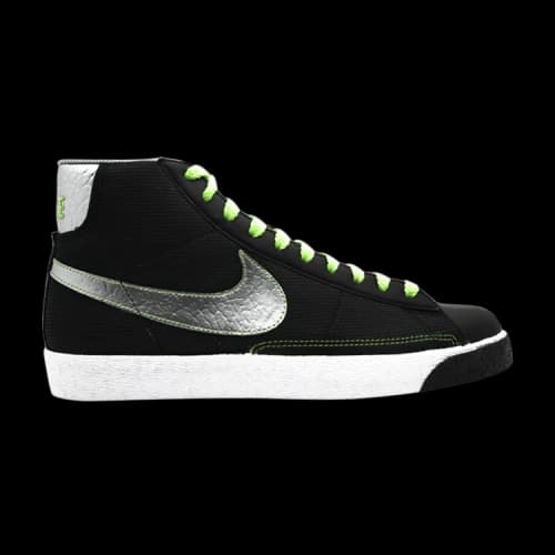 Nike Blazer Mid Black Metallic Silver Volt White