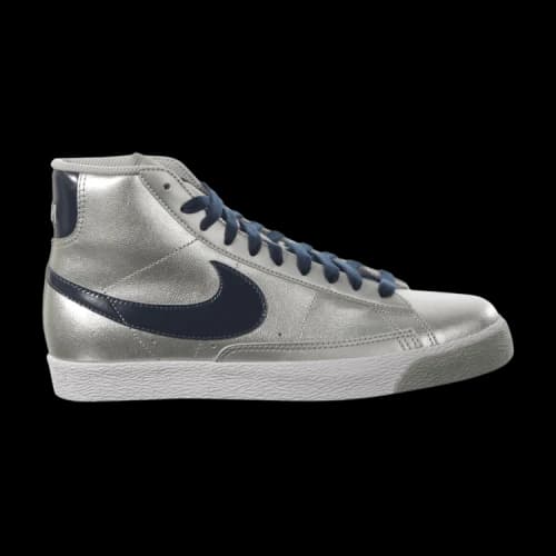 Nike Blazer Mid GS 'Metallic Silver Navy'