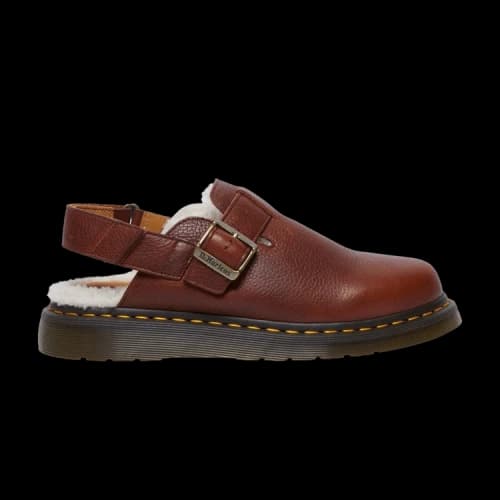 Dr. Martens Jorge 2 Suede Slingback Mule 'Fur Lined - Cashew Brown'