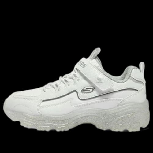 (GS) Skechers D'Lites Low-top Running Shoes 'White Silver'