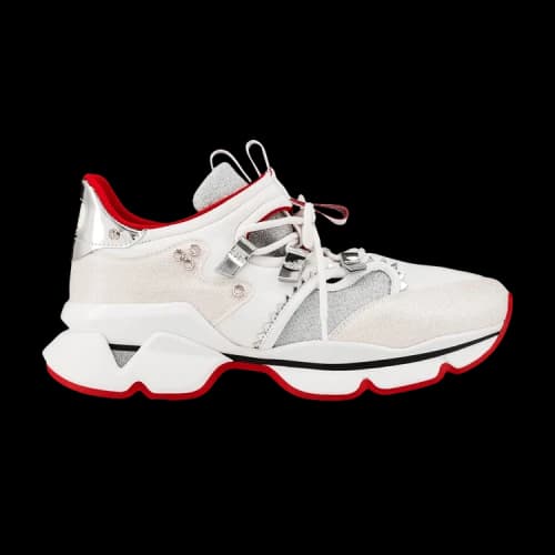 Christian Louboutin Red Runner 'White Glitter' (Women's)