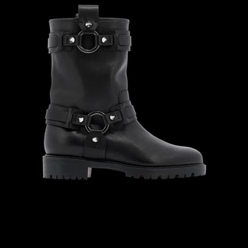 Christian Louboutin Bikita Lug Flat Calf Boot 'Black' (Women's)