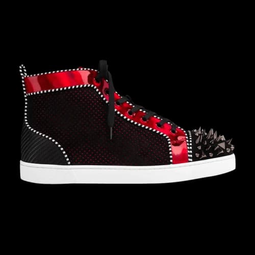 Christian Louboutin Louis Pik Pik Orlato Flat High 'Black Red'
