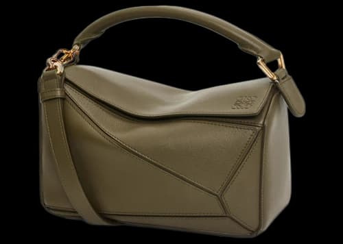 LOEWE Puzzle Bag Small Dark Khaki Green
