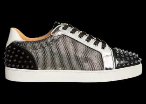 Christian Louboutin Seavaste 2 Orlato Flat Silver Black