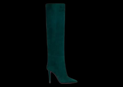 Christian Louboutin Astrilarge Botta 100 Suede Knee-High Boots Vosges (Women's)