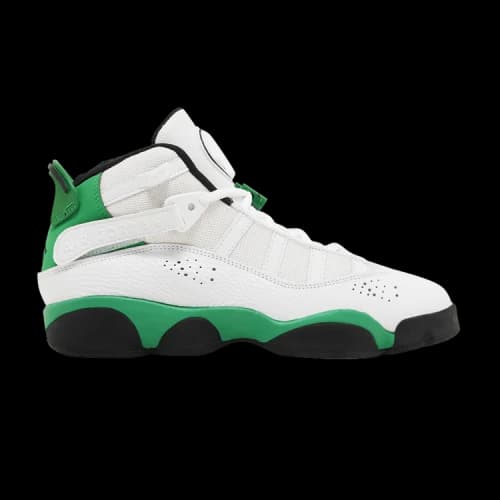 Jordan 6 Rings White Black Lucky Green (GS)