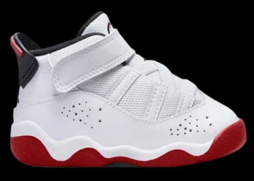 Jordan 6 Rings White Black University Red (TD)
