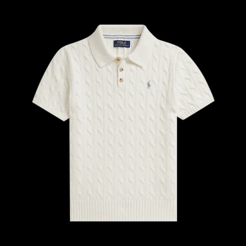 Polo Ralph Lauren Cable-Knit Polo 'Deckwash White'
