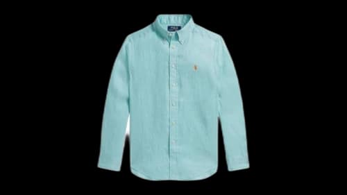 Polo Ralph Lauren Long Sleeve Linen Sport Solid Shirt Parakeet