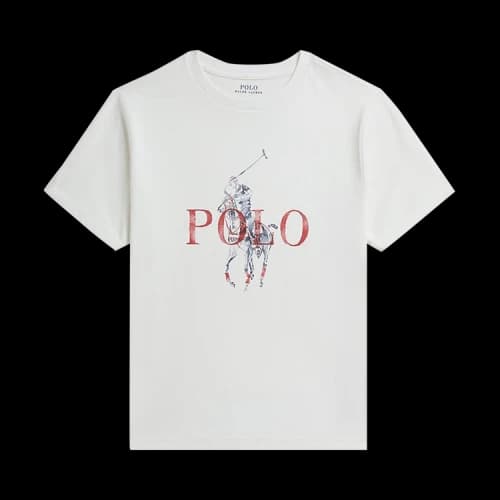Polo Ralph Lauren Jersey Knit Polo Player Graphic T-Shirt 'Deckwash White'