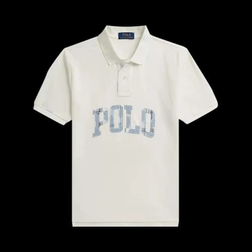 Polo Ralph Lauren Jersey Knit Plaid "Polo" Graphic T-Shirt 'Deckwash White'