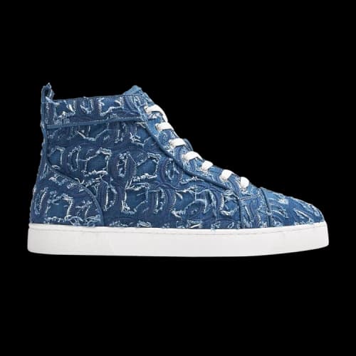 Christian Louboutin Louis Flat High 'Denim Embroidered'