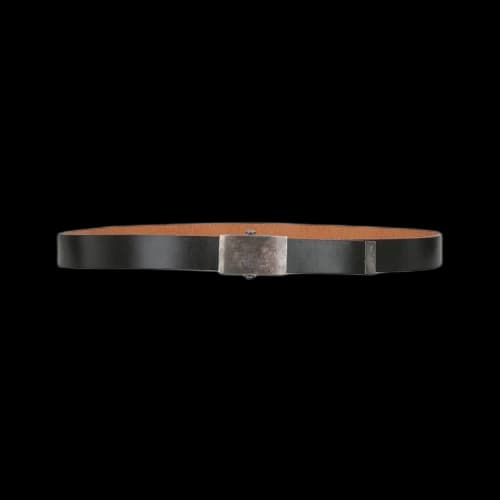 Saint Laurent Metal Buckle Leather Belt 'Black'