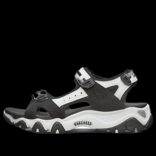 Skechers D Lites 2.0 Sandals 'Black White' (Women's)