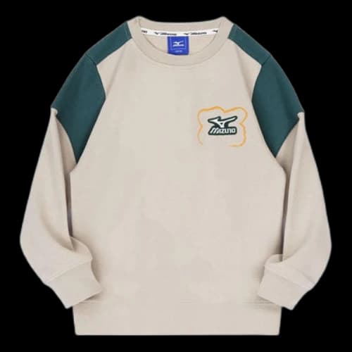 (GS) Mizuno Logo Casual Sweater 'Beige'
