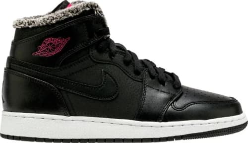 Jordan 1 Retro High Fleece Black Pink (GS)