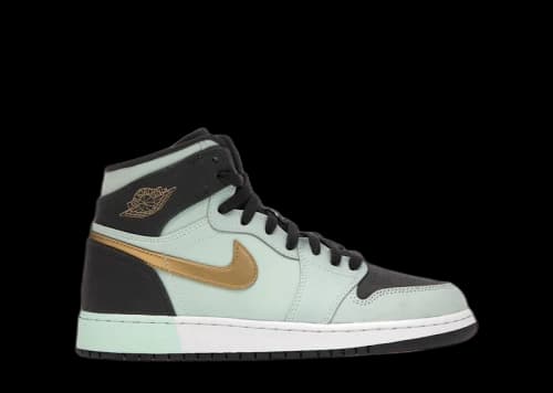 Jordan 1 Retro High Mint Foam Anthracite Metallic Gold (GS)