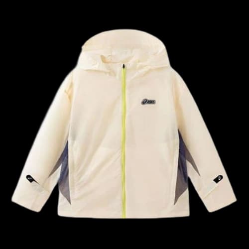 (GS) ASICS Logo Jacket 'Beige Black Yellow'