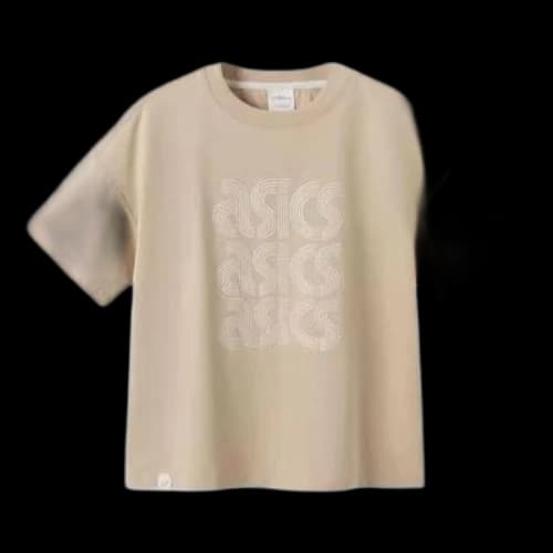 (GS) ASICS Wordmark Logo T-Shirt 'Beige'