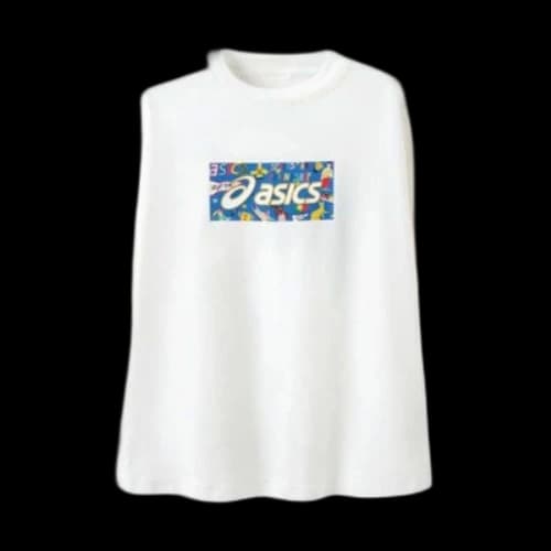 (GS) ASICS Logo Print T-shirt 'White Blue'