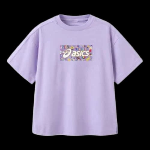 (GS) ASICS Logo Print T-shirt 'Purple'