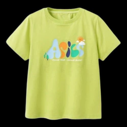 (GS) ASICS Colorful Logo T-Shirt 'Green'