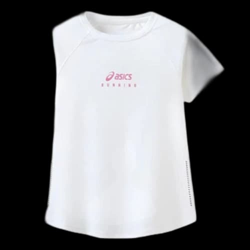 (GS) ASICS Logo T-Shirt 'White Pink Grey'