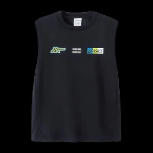 (GS) ASICS Multi-Logo T-Shirt 'Black'
