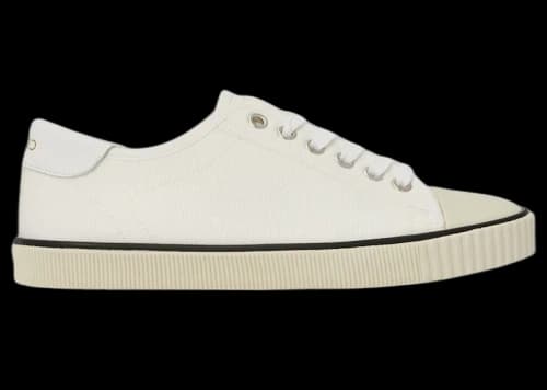 Celine Blank Canvas Low Lace Up Sneaker Off White (Women's)