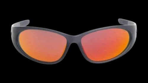 Stussy Adrian Sunglasses Frost Black/Orange Mirror Lens