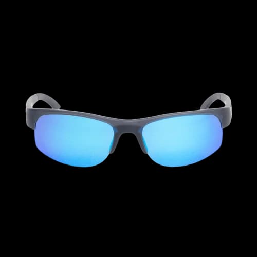 Stussy Hiro Sunglasses 'Frost Black/Blue Mirror Lens'