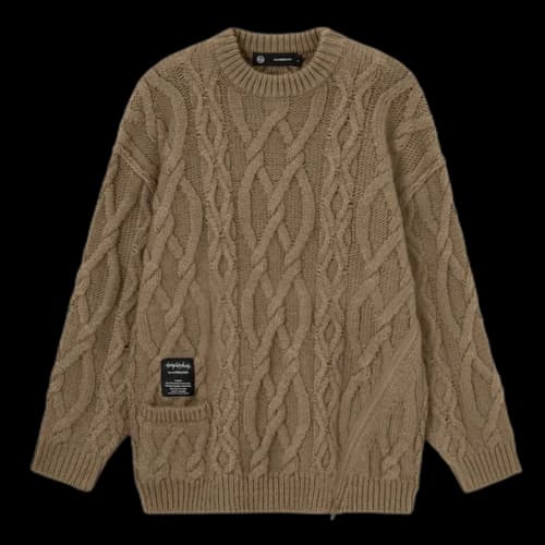 Uniqlo GU x Undercover Cable Oversized Sweater Brown