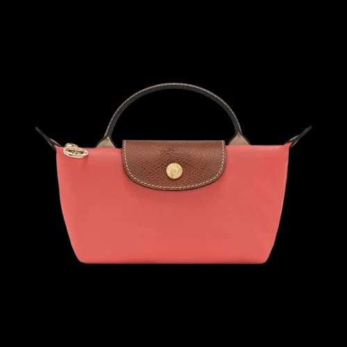 Longchamp Le Pliage Original Pouch With Handle 'Strawberry'