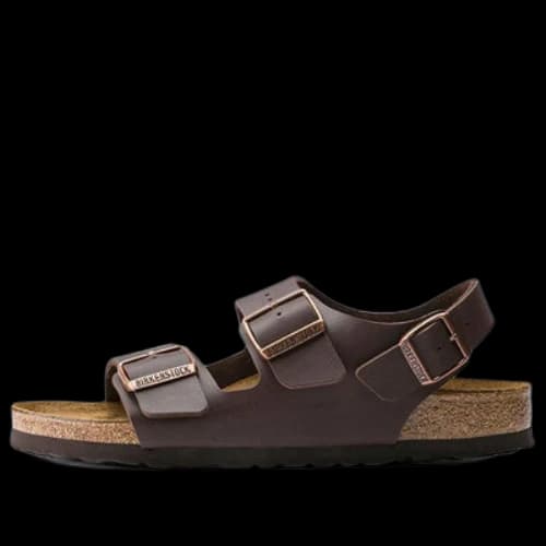 Birkenstock Milano Birko-Flor Sandals 'Dark Brown'