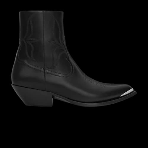 CELINE Leon Zipped Boot Metal Toe 'Black'