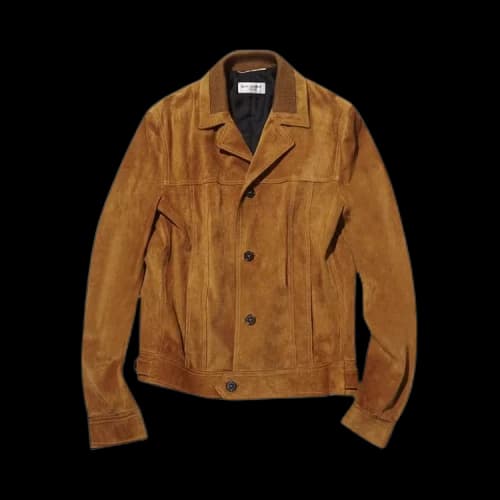 Saint Laurent By Hedi Slimane Trapper Jacket 'Ochre Suede'