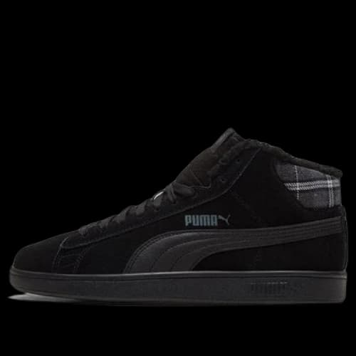 PUMA Smash V2 Mid Wtr Fleece Black Mid Board Shoes