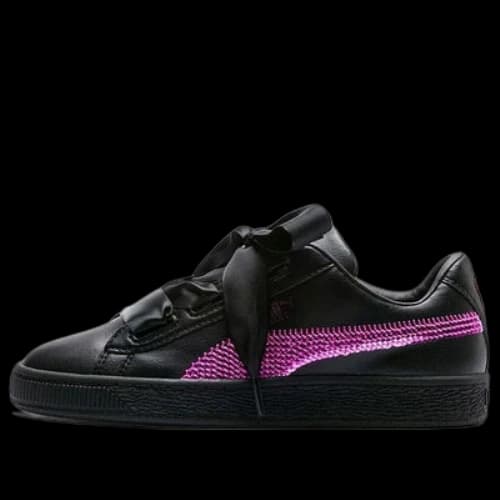 PUMA Basket Heart Bling K Shoes Black/Purple
