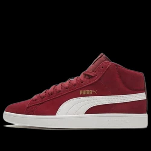 PUMA Smash V2 Mid Burgundy/White