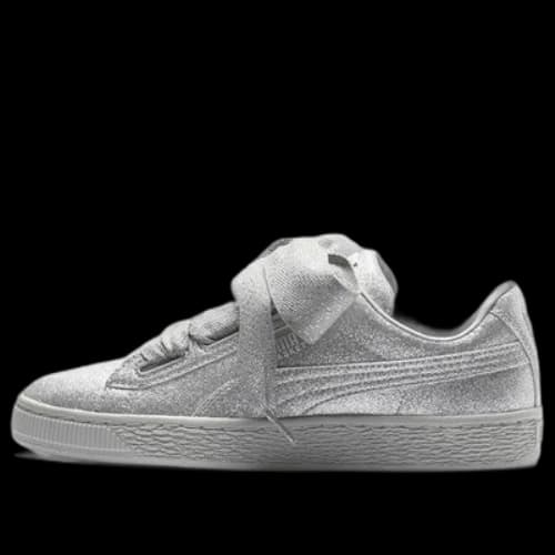 PUMA BASKET HEART HOLIDAY GLAMOUR JR 'Silver'