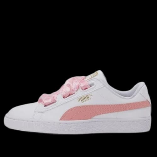 PUMA Basket Heart Reinvent Shoes White/Pink (Women's)