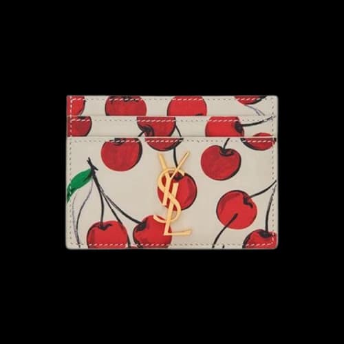 Saint Laurent Monogram Card Case 'Crema Soft/Red'