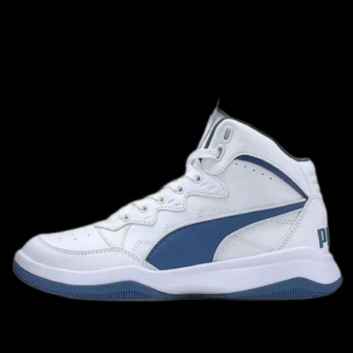 PUMA Rebound Playoff SL (Big Kids) Mid White/Blue