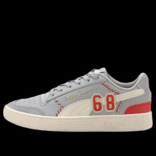 Collegiate X PUMA Ralph Sampson Lo (Big Kids) Casual Shoes Grey/Red/White